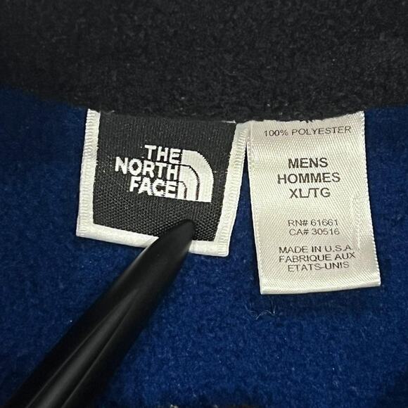 ★ The North Face Blue Fleece Zip-Up Vest w/ Embroidered Logo ★ - Picture 4 of 6